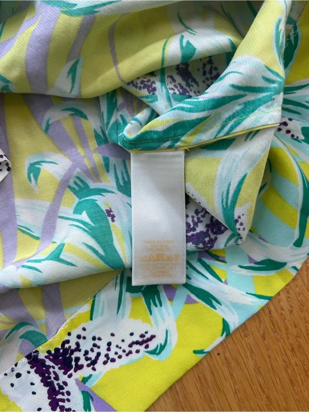 Kate Spade Neal Silk Flora Peter Pan Collar Dress Yellow Tropical Floral Size 8